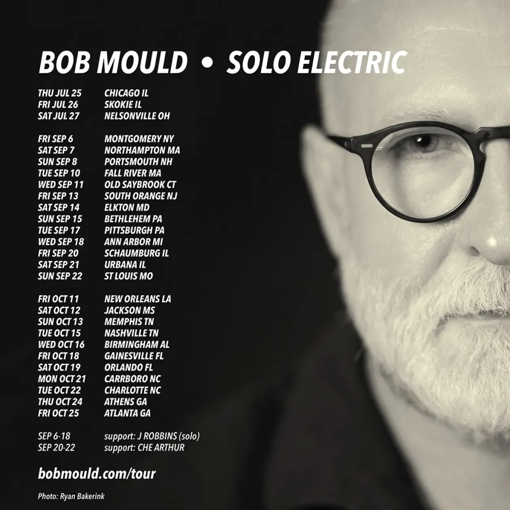 Bob Mould fall 2024 US solo tour