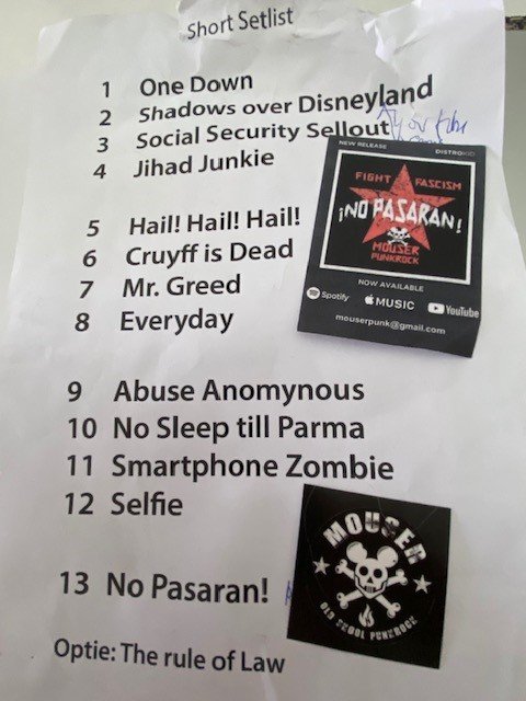 Mouser set list